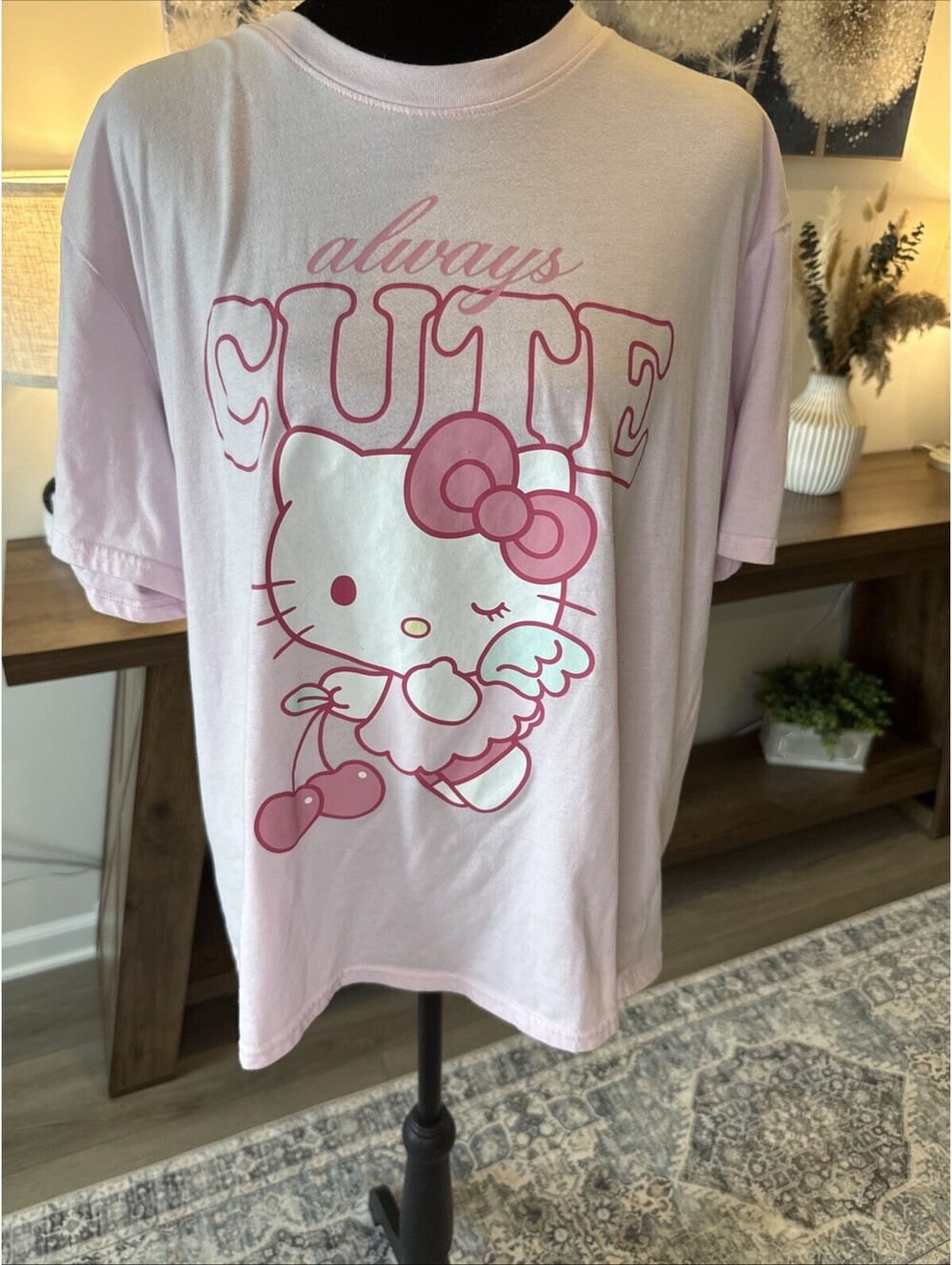 Sanrio Hello Kitty Always Cute Tshirt Pink Size XL